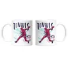 Tennis Tasse Weiß Tennisschläger Spieler Spiel Spielball Produktbild-Vorschau 3