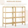 HOMCOM Standregal Bücherregal 4-stufiges Büroregal Produktbild-Vorschau 5