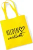 Huuraa Jutebeutel Hilden verliebt 10 Liter Yellow Baumwolle Produktbild-Vorschau 1