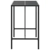 vidaXL Bartisch mit Glasplatte Schwarz 110x70x110 cm Poly Produktbild-Vorschau 4