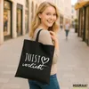 Huuraa Jutebeutel Juist verliebt 10 Liter Black Baumwolle Produktbild-Vorschau 2