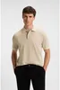 Polo BOSS Prime Regular Fit in cotone marrone chiaro a 2 Anteprima dell’immagine prodotto 3