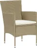 vidaXL Garten-Essstühle 2 Stk. Poly Rattan Beige Produktbild-Vorschau 1