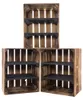 3er Set geflammte/braune Holzkiste mit 2 Mittelbrettern Produktbild-Vorschau 1
