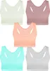 5 Mädchen Bustier Baumwolle Strass & Glitzer Sport BH Produktbild-Vorschau 1