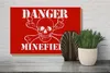 Holzschild Hinweis 30x20cm Danger Minefield Schädel Produktbild-Vorschau 4