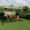 vidaXL Paviljoen, beige, 4x4 meter, 180 g/m² stof en staal Productafbeelding-voorbeeld 2