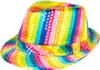 Pailletten-Hut Regenbogen-Damenhut bunt Produktbild-Vorschau 2