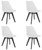 Krzesło MARK - białe / nogi czarne x 4 Podgląd zdjęcia produktu 8