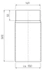 Raik Rauchrohr / Ofenrohr Emaille 150mm - 500mm Weiß Produktbild-Vorschau 5