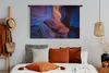 MuchoWow® Wandteppich Wandbehang Dunkelblau leuchtet durch Produktbild-Vorschau 4
