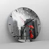 Wanduhr - Rund - Glasuhr - Stadt Haus Straße - 40x40cm - Produktbild-Vorschau 4