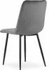 Chaise Valora LAVA en velours gris foncé, lot de 3 | Trio Voir les images du produit 5