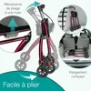 ELONEO Rollator d'appartement 54cm de large, pliable et Voir les images du produit 7