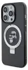 A black iPhone case with a Karl Lagerfeld design and a ring stand. Produktbild-Vorschau