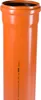 A close-up, studio shot of an orange plastic pipe with black sealing ring. Náhľad obrázku produktu