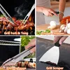 A collage of four images showcasing different BBQ grill accessories in use. Voir les images du produit