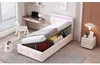 Lit rembourré pour enfant Zubaliya - 90 x 200 cm - Beige - Voir les images du produit 6