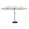 vidaXL Ombrellone doppio bianco sabbia 449x265 cm Anteprima dell’immagine prodotto 1
