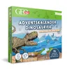 A box of a dinosaur-themed advent calendar with illustrations of dinosaurs and scientific diagrams. Náhled obrázku produktu