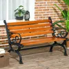 Ławka ogrodowa dwuosobowa, wykonana z aluminium żeliwnego i Podgląd zdjęcia produktu 4