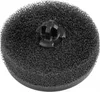 A black foam filter with a black plastic attachment in the center, isolated on a white background. Voir les images du produit