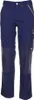 A pair of navy blue work pants with reinforced knee panels. Produktbild-Vorschau
