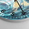 Wanduhr - Rund - Glasuhr - Abstraktion modern - 40x40cm - Produktbild-Vorschau 5