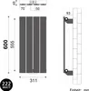 SONNI Paneelheizkörper 600×311mm Einlagig Anthrazit Produktbild-Vorschau 7