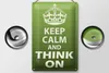 Blechschild Spruch 20x30cm Keep Calm and think on Produktbild-Vorschau 3