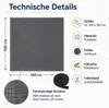 Fliegengitter Fenster 100 x 100 cm Anthrazit mit Klettband Produktbild-Vorschau 5