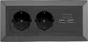 ChiliTec bloc de prises 2x + 2x USB noir 250V AC / 16A Voir les images du produit 4