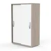 A studio shot of a wardrobe with sliding doors. Produktbild-Vorschau