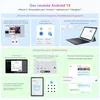 A collage of marketing images showcasing features of Android 15 on a tablet. Produktbild-Vorschau