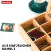 Bambus-Teebox mit Deckel Praktische und stilvolle Produktbild-Vorschau 3