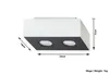 Plafon MONO 2 biały 2xGU10 10W stal 11x14x24cm Sollux Podgląd zdjęcia produktu 12