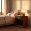 Relaxdays Nachttisch, Schublade, offenes Fach, HBT: Produktbild-Vorschau 2