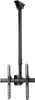 A black ceiling TV mount is shown against a white background. Produktbild-Vorschau