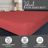 Spannbettlaken Jersey 140-160x200 Rot 100% Baumwolle Produktbild-Vorschau 3