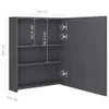 vidaXL Mobile specchio bagno LED grigio 50x14x60 cm Anteprima dell’immagine prodotto 8