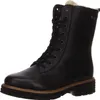 A black lace-up boot with a thick sole. Náhled obrázku produktu