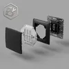 Włącznik Pojedynczy Toolight Jnh006-W + Ramka Black Podgląd zdjęcia produktu 4
