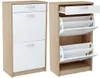 Scarpiera alta con cassetto IBOJA – rovere sonoma / bianco Anteprima dell’immagine prodotto 4