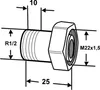 Pneumatex TA HK raccord M22 x 1/2'' droit 50701516 Voir les images du produit 2