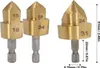 Jeu de 3 forets à élargir PPR 1/4 pouce à queue hexagonale Voir les images du produit 18