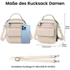 TANTOMI Rucksack Damen Klein, Elegant Cityrucksack Damen Produktbild-Vorschau 3