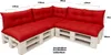 Set di cuscini per pallet rosso 7 pezzi | seduta 120x50 + Anteprima dell’immagine prodotto 2