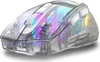 A transparent gaming mouse with RGB lighting. Produktbild-Vorschau