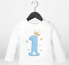 Baby Langarm-Shirt 1. Geburtstag Zahl 1 bzw. 2 mit Krone Produktbild-Vorschau 2