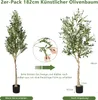1 Sztuczne drzewko oliwne, 182 cm wysokości w cementowej Podgląd zdjęcia produktu 7